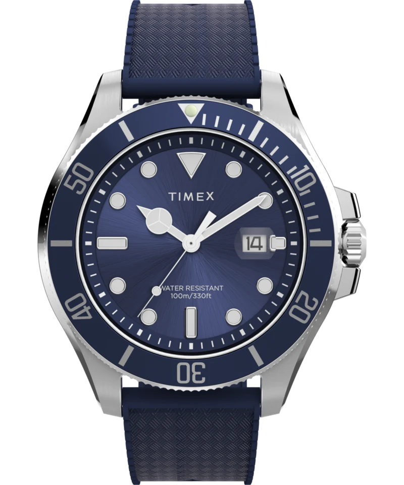 Harborside Coast 44mm Synthetic Rubber Strap Watch