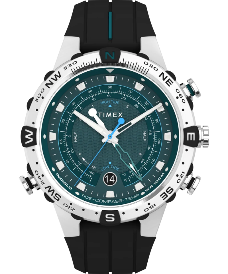 Expedition Tide-Temp-Compass 45mm Silicone Strap Watch