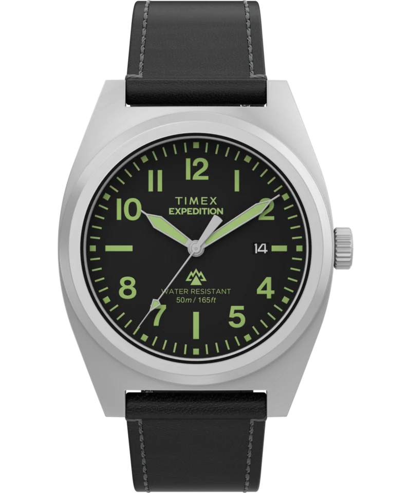 Expedition® Capstone 39mm Eco-Friendly Leather Strap Watch