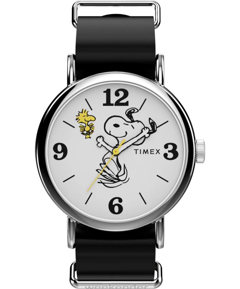Peanuts® x Timex Weekender Snoopy 40mm Leather Strap Watch