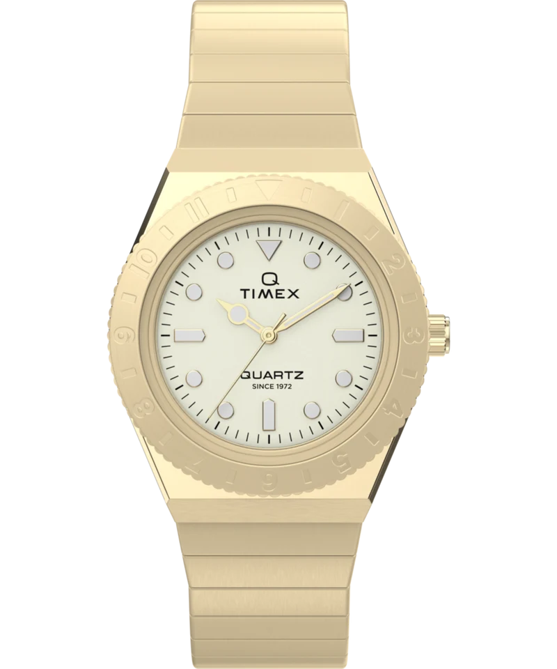 Q Timex® Mini 30mm Stainless Steel Expansion Band Watch