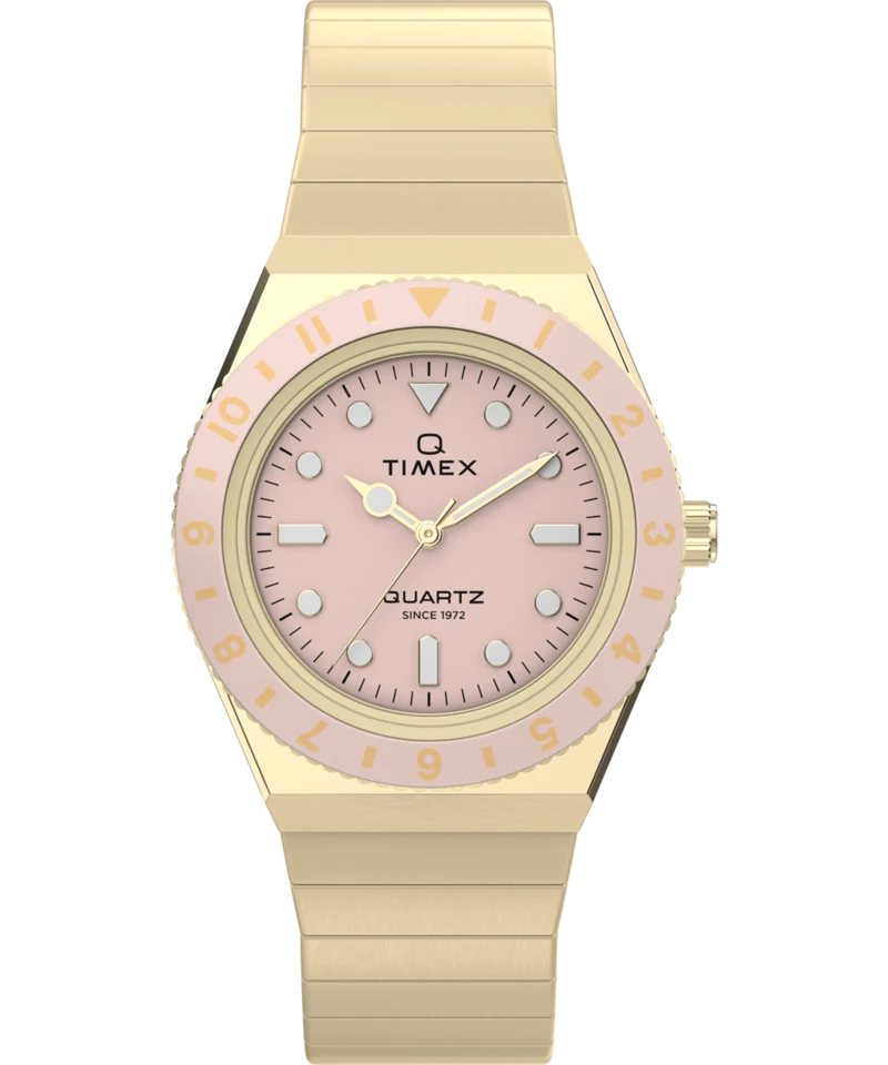 Q Timex® Mini 30mm Stainless Steel Expansion Band Watch