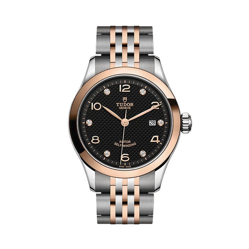 1926 Two-Tone 28mm - Black, Diamond-Set on Bracelet