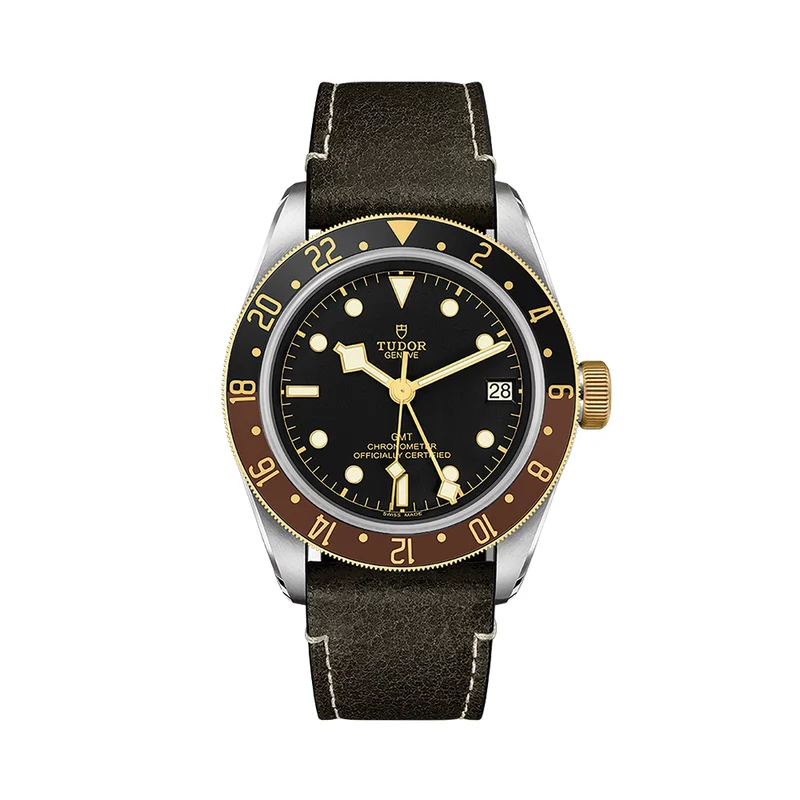 Black Bay GMT S&G 41mm - Black on Leather Strap