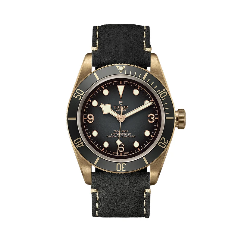 Black Bay Bronze 43mm - Slate Grey on Leather Strap