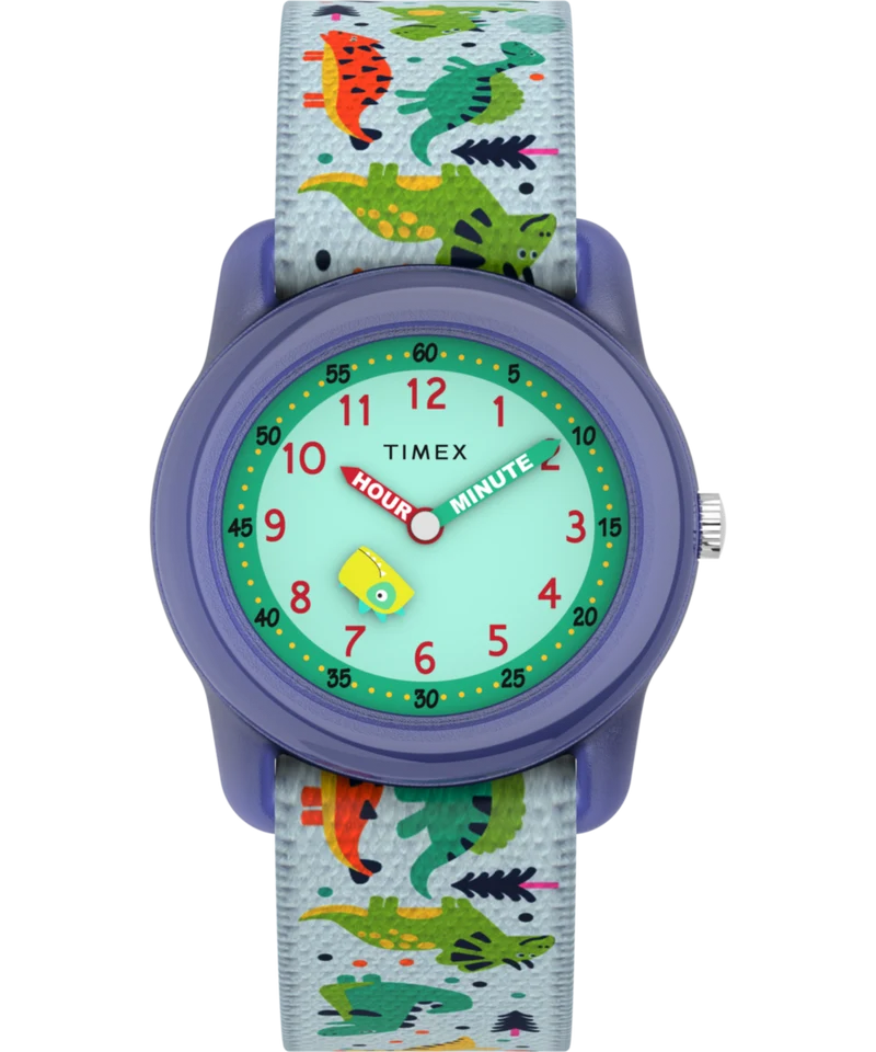 TIMEX TIME MACHINES® 29mm Dinosaur Elastic Fabric Kids Watch