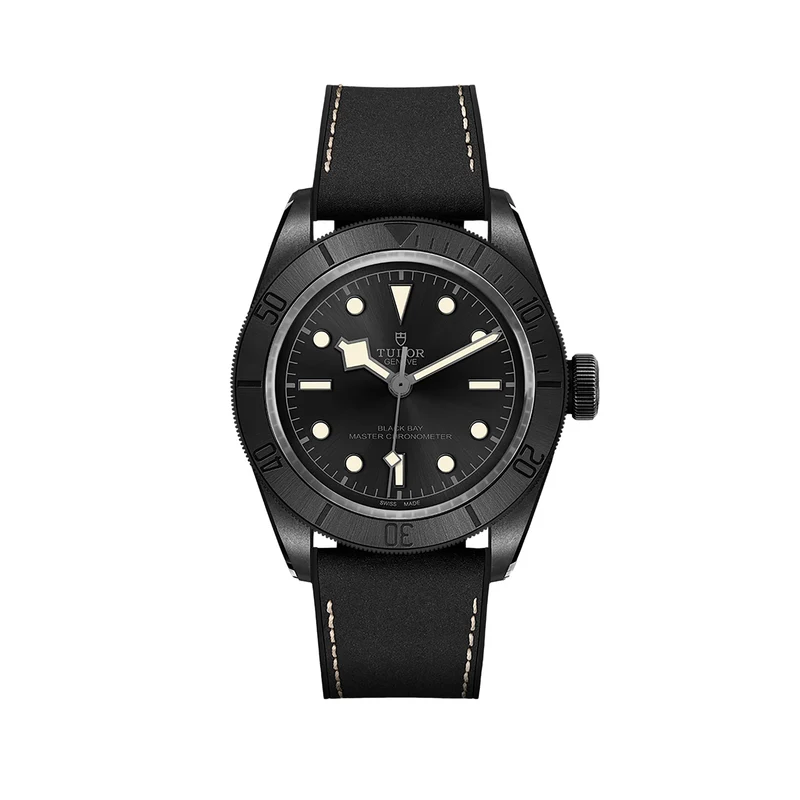 Black Bay Ceramic 41mm - Black on Hybrid Leather/Rubber Strap w/ Extra Fabric Strap
