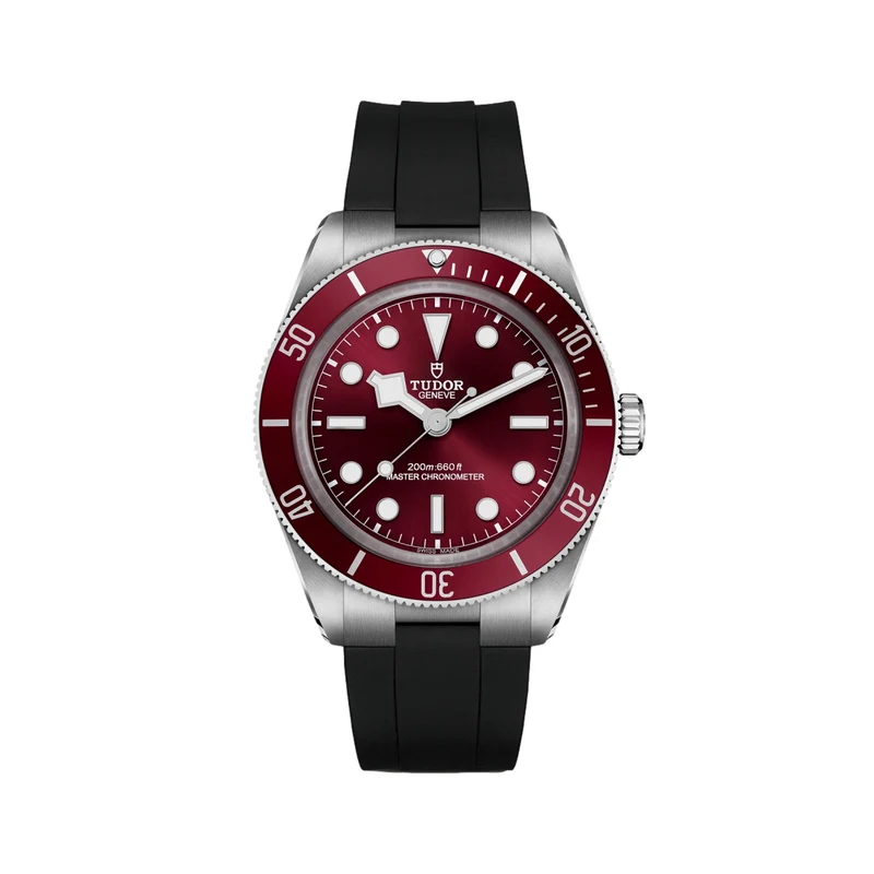 Black Bay 58 39mm - Burgundy on Rubber Strap