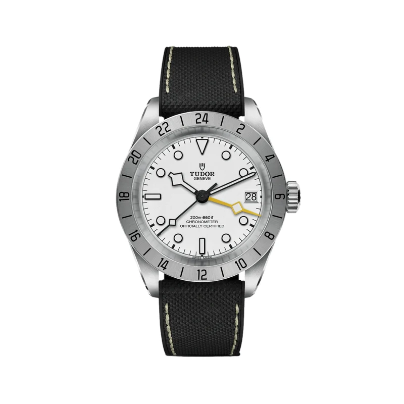 Black Bay Pro GMT 39mm - Opaline on Rubber/Leather Strap