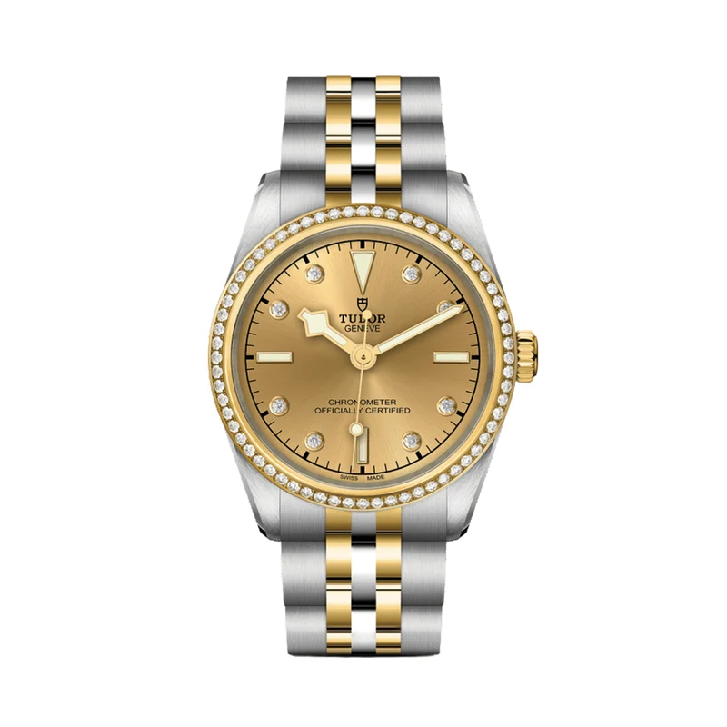 Black Bay One S&G 31mm - Champagne, Diamond-Set, Diamond Bezel on Bracelet
