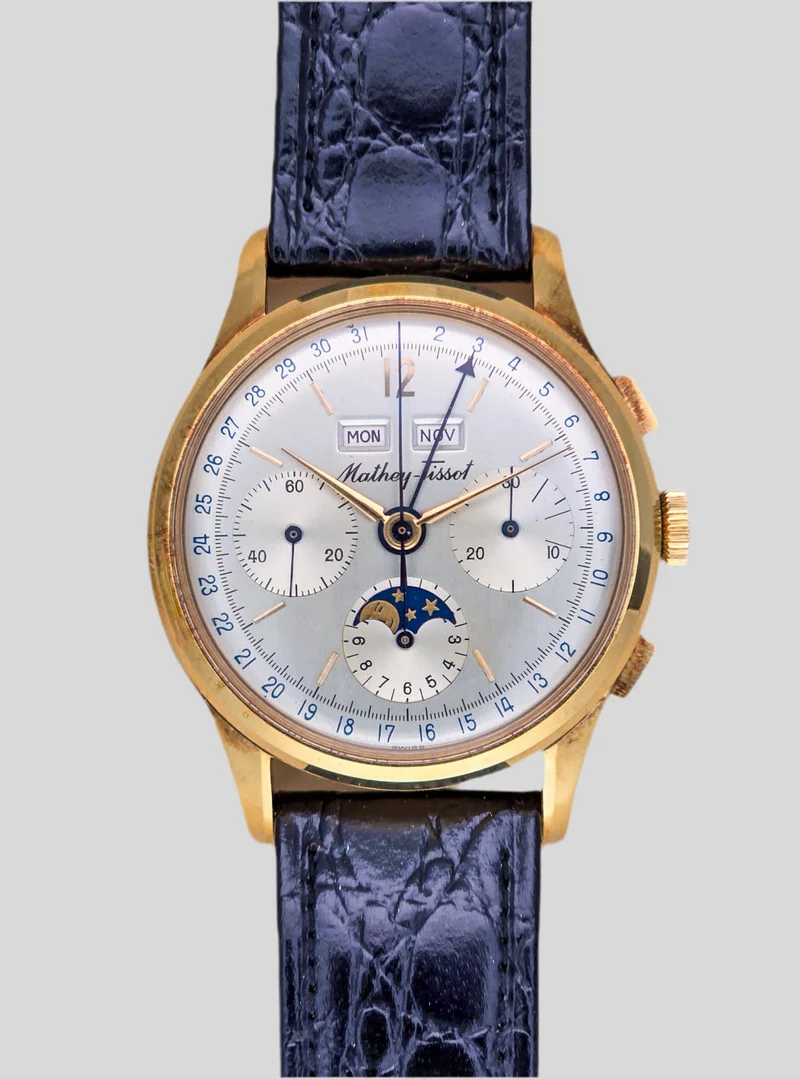 Mathey-Tissot Triple Calendar Moon chronograph yg NOS