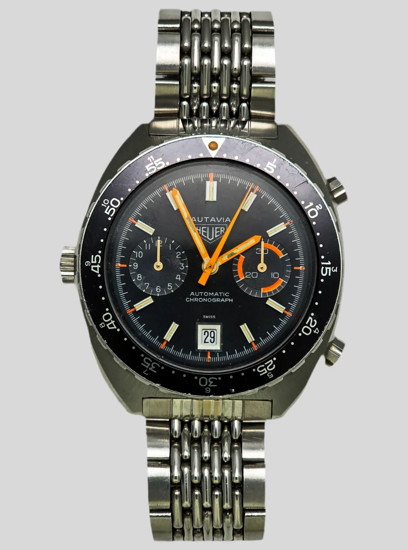 Heuer Autavia Chronograph “Orange Boy” black
