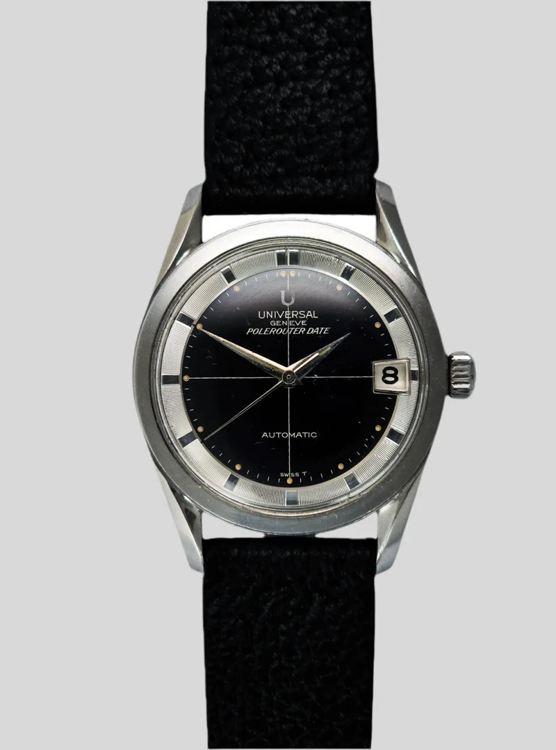 Universal Genève Polerouter black gilt