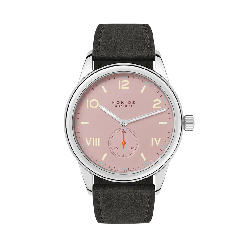 Club Campus Steel Back 38.5mm - Rose on Leather Strap