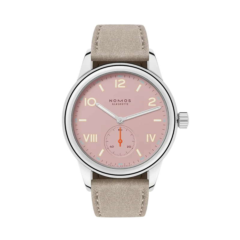 Club Campus Steel Back 36mm - Rose on Leather Strap