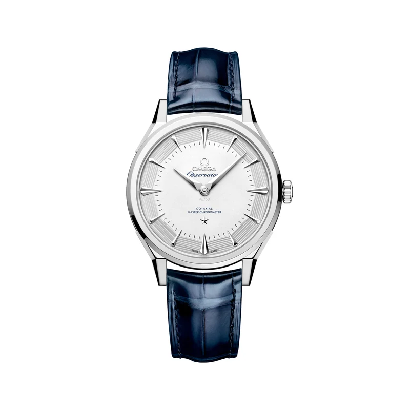 Constellation Observatory Canopus Gold™ 39.4mm - Silver on Leather Strap