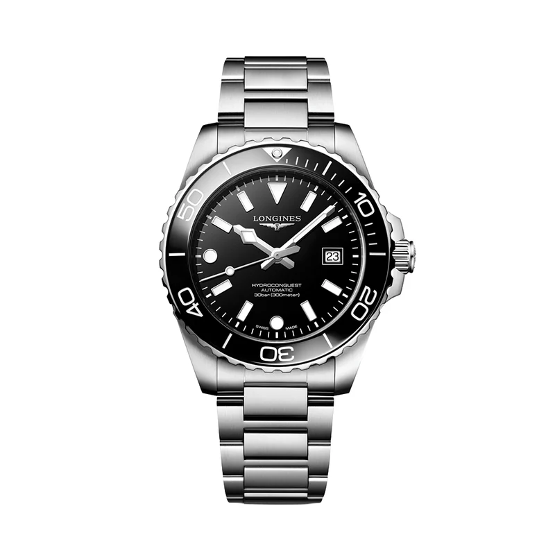 HydroConquest 42mm - Black on Bracelet