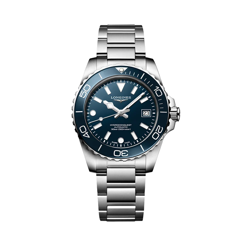 HydroConquest 39mm - Blue on Bracelet