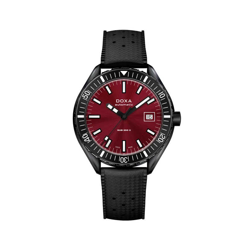 SUB 200 II Redcoral 44mm - Red on Rubber Strap