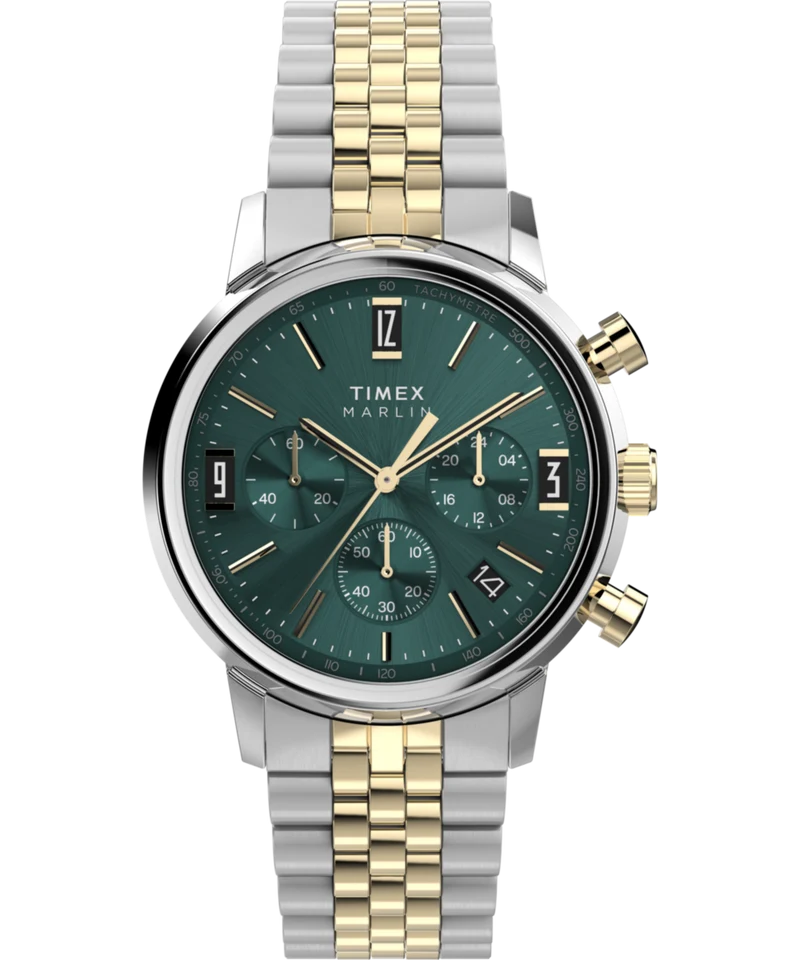 Marlin® Chronograph Tachymeter 40mm Stainless Steel Bracelet Watch