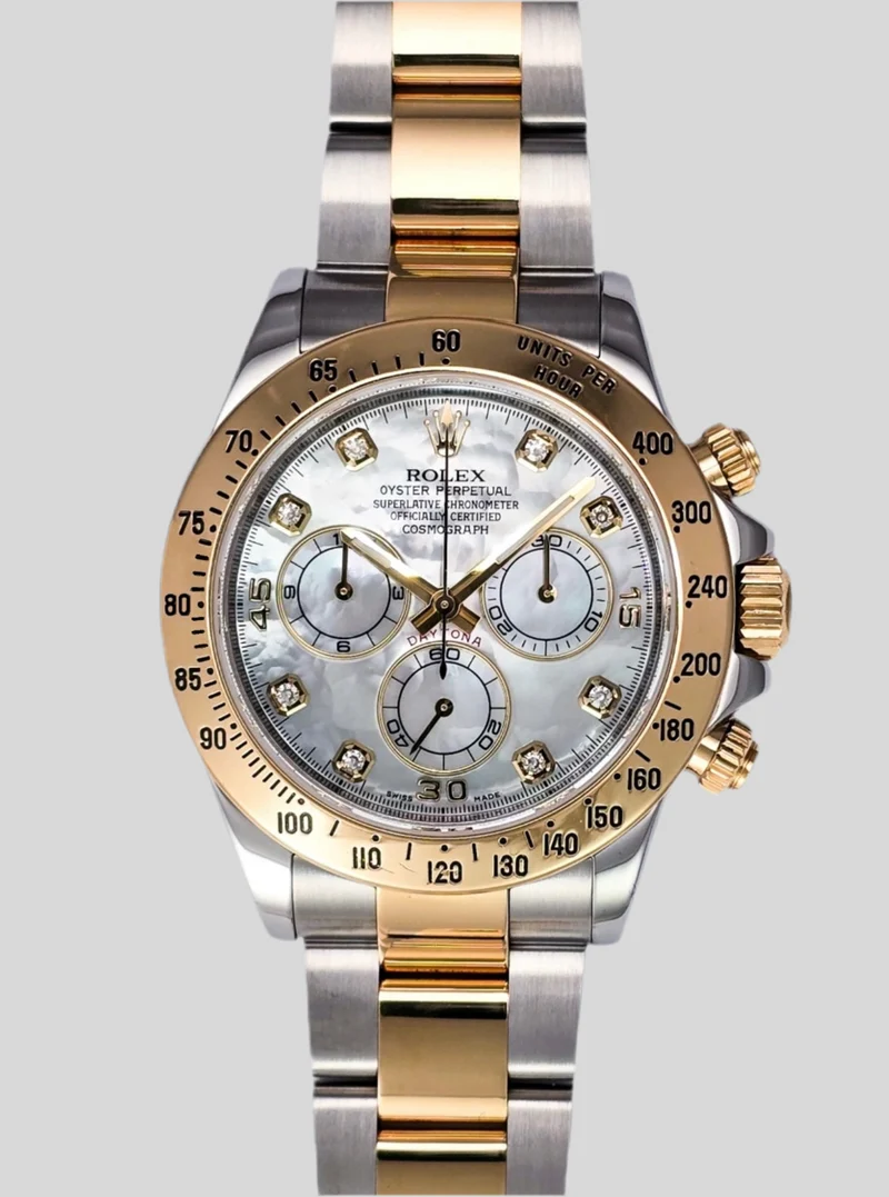 Rolex Daytona 116523 MOP diamonds b&p