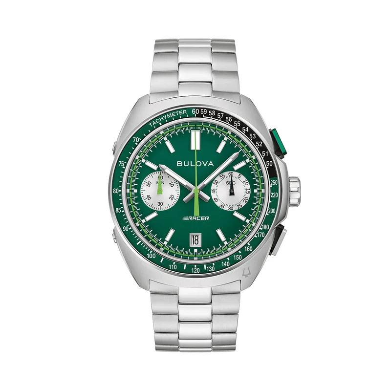 Racer Chronograph Quartz 42mm - Green on Bracelet