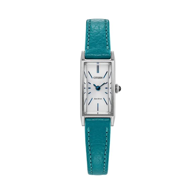 Fio 30.7mm - White on Blue Leather Strap