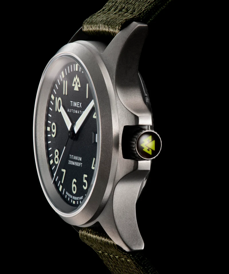Expedition® Field Post Titanium Automatic 41mm Recycled Fabric Strap Watch