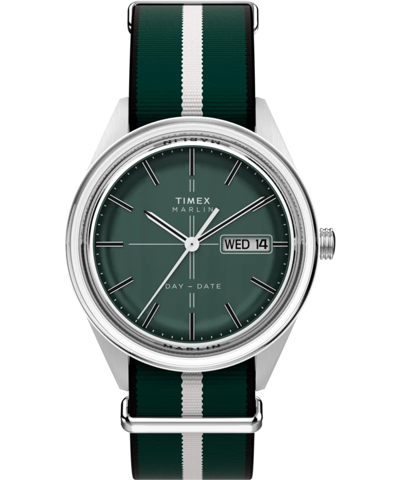 Marlin® Jet Quartz 38mm Fabric Strap Watch
