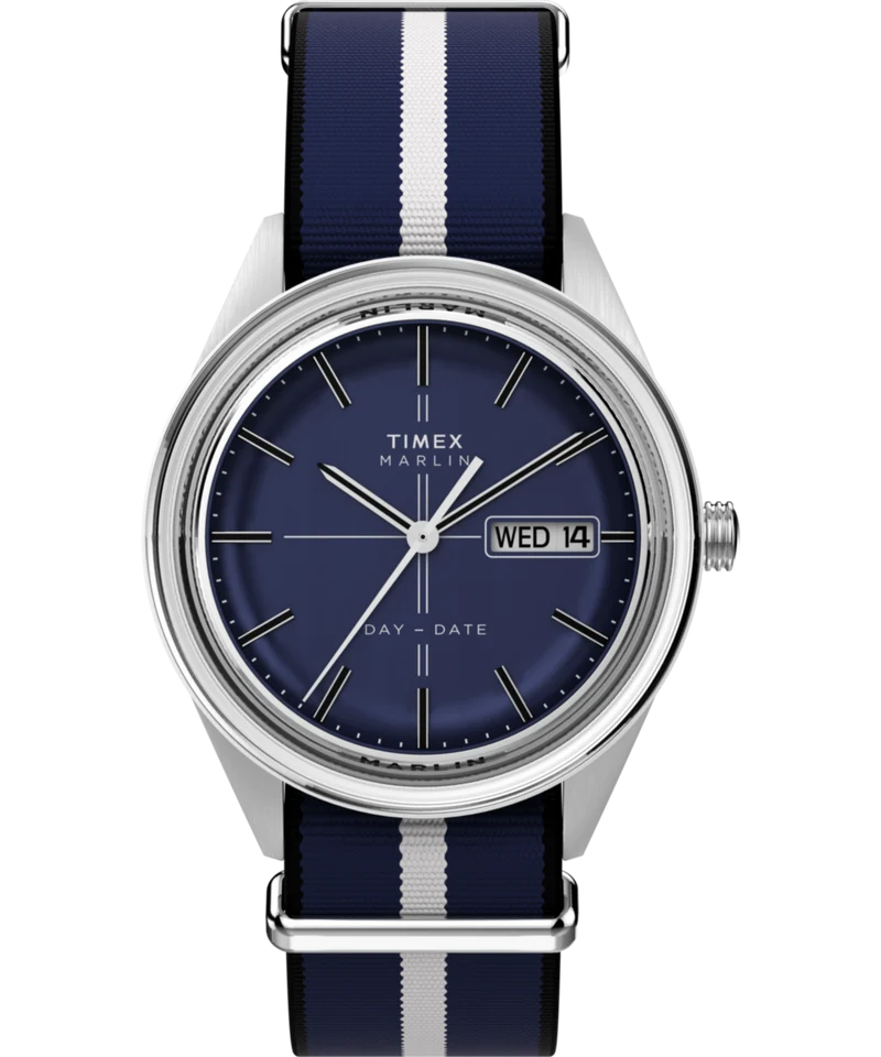 Marlin® Jet Quartz 38mm Fabric Strap Watch