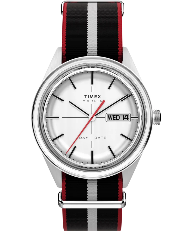 Marlin® Jet Quartz 38mm Fabric Strap Watch