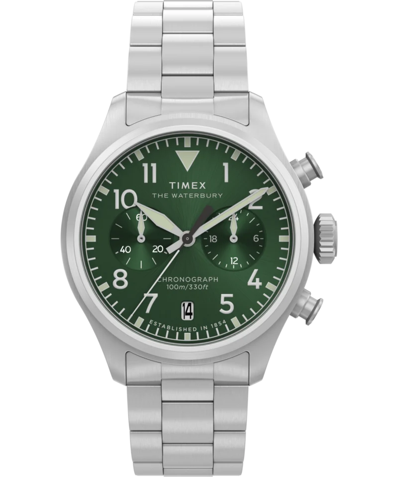 Waterbury Ace Chronograph 41mm Stainless Steel Bracelet Watch