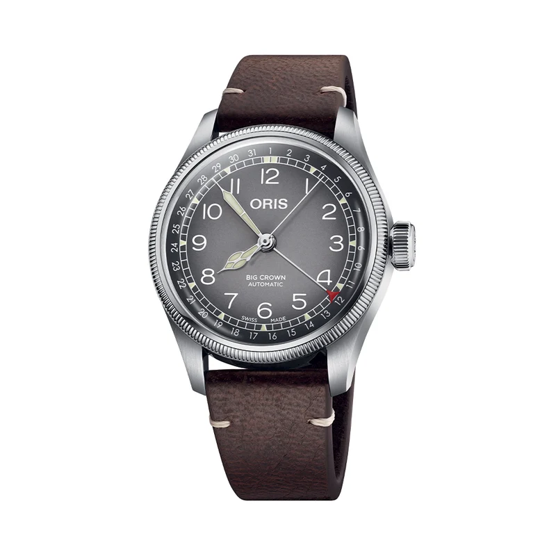 Big Crown X Cervo Volante 38mm - Grey on Leather Strap