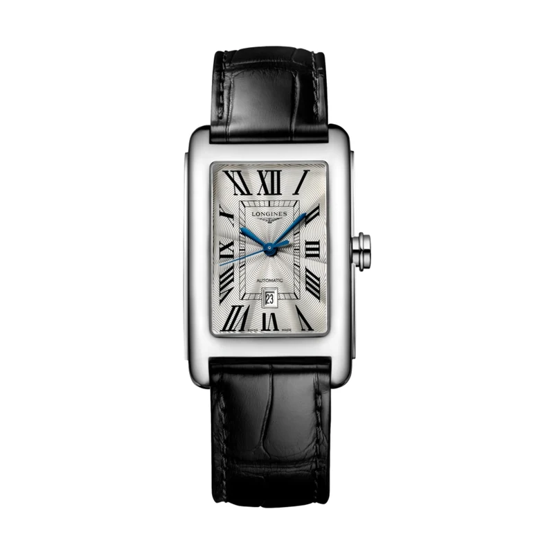 DolceVita 43.8mm - Silver "Fliniqué" on Leather Strap