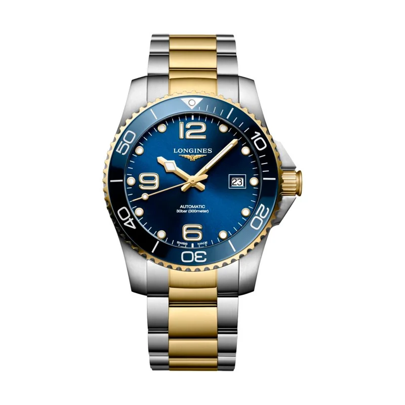 HydroConquest Two-Tone 41mm - Blue on Bracelet