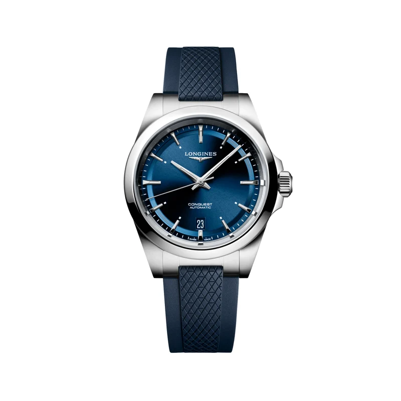 Conquest 38mm - Blue on Rubber Strap