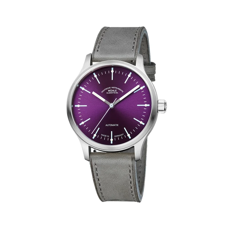Panova 40mm - Violet on Leather Strap