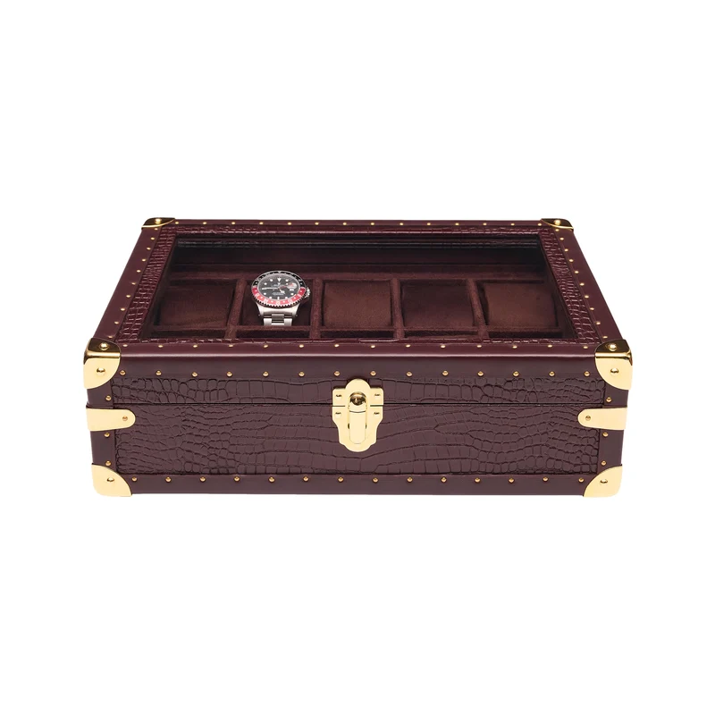Brompton Optic Ten Watch Box - Brown