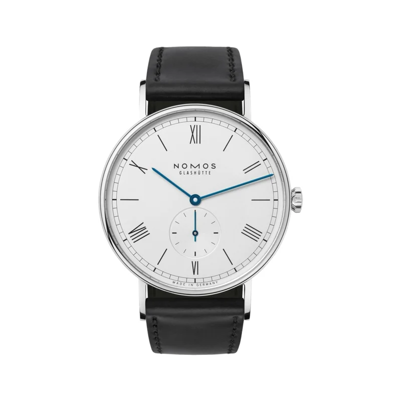 Ludwig 38mm - White Silver-Plated on Leather Strap