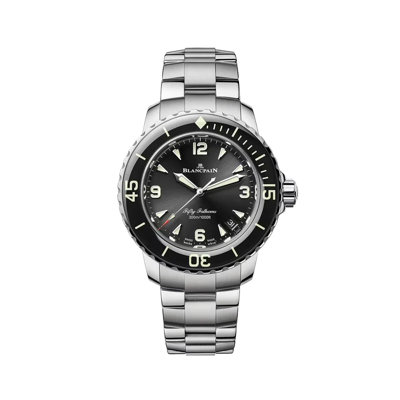 Fifty Fathoms Stainless Steel 38mm - Black on Bracelet