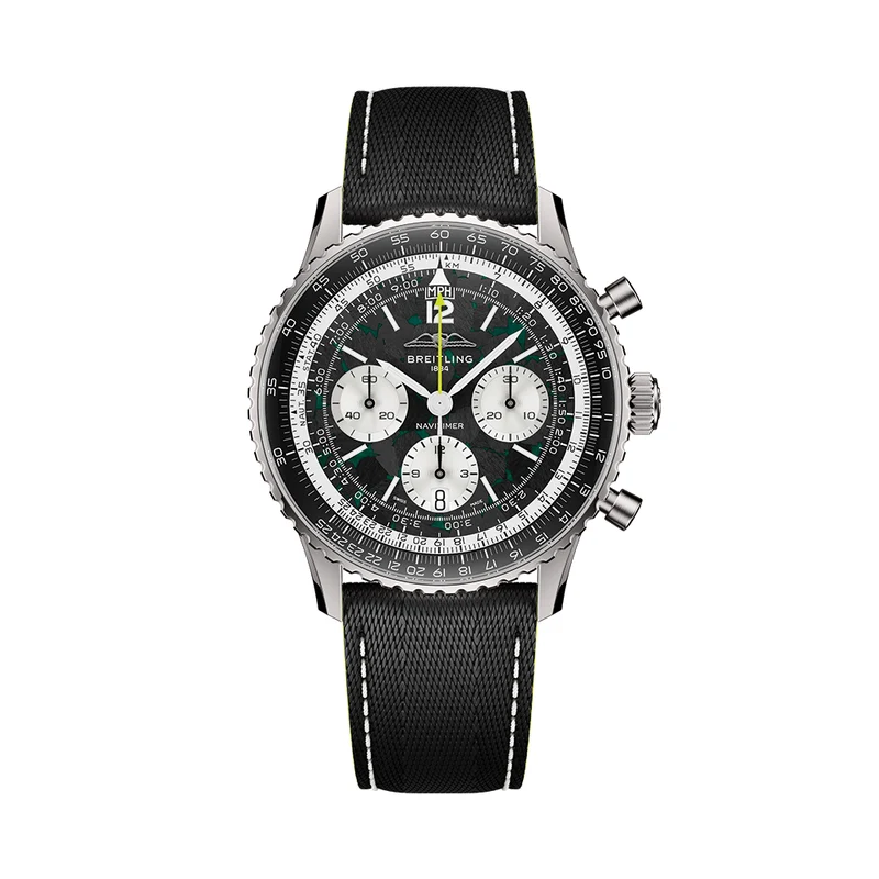 Navitimer B01 Chronograph Aston Martin Aramco Formula One™ Team Limited Edition 43mm - Black on Leather Strap