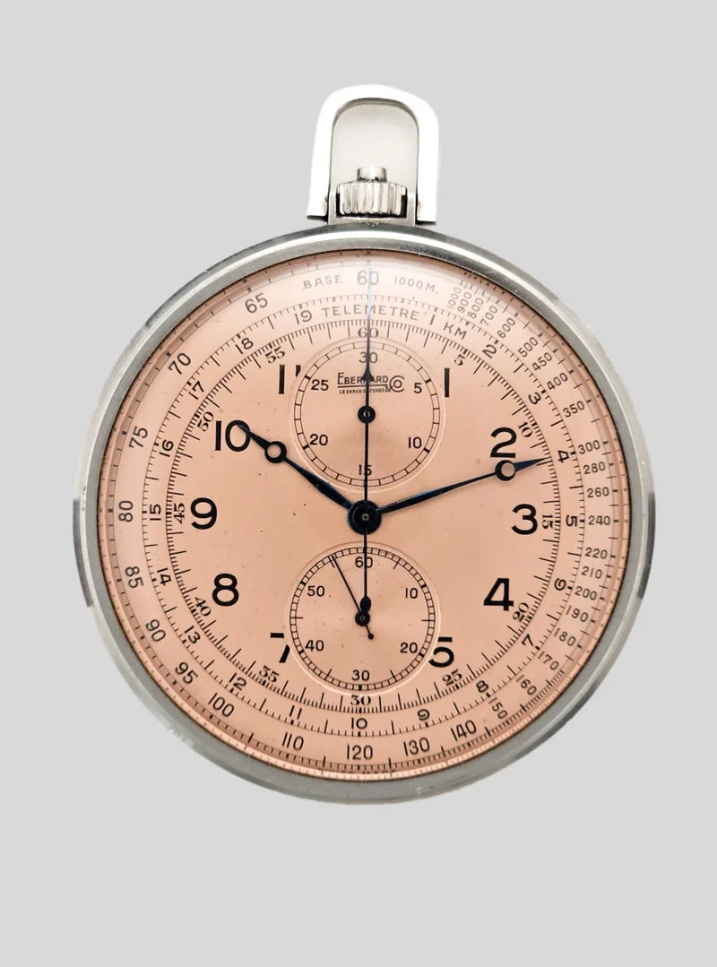 Eberhard Pocket chronograph salmon