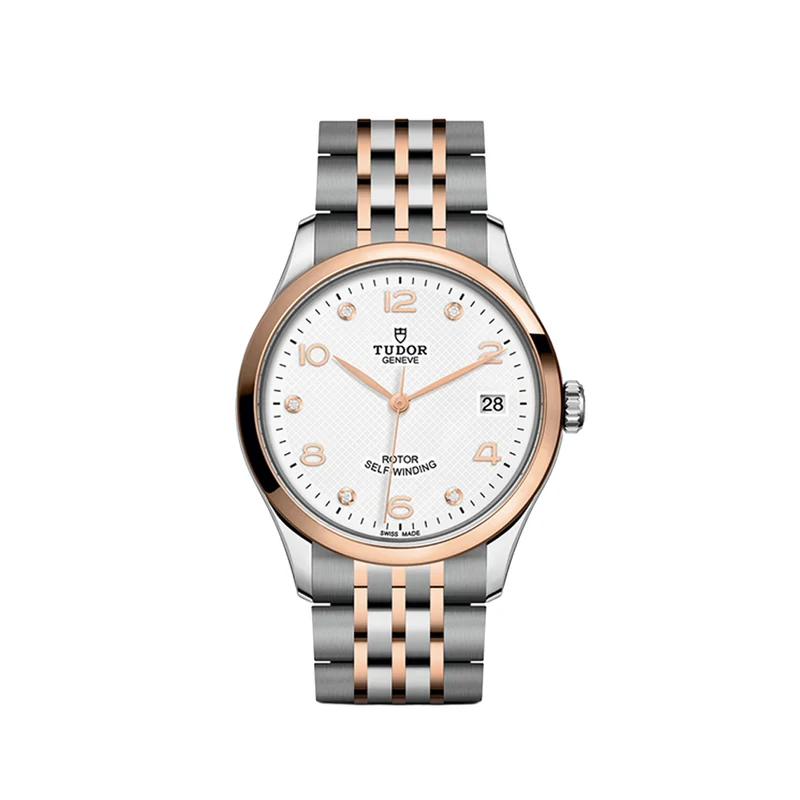 1926 Rose Gold Two-Tone 36mm - White, Diamond-Set on Bracelet
