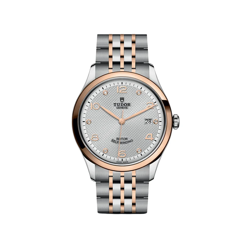 1926 Rose Gold Two-Tone 39mm - Silver, Diamond-Set on Bracelet
