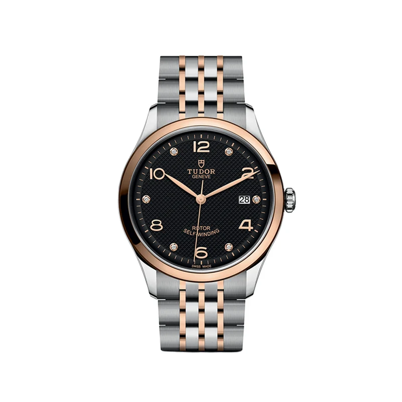 1926 Rose Gold Two-Tone 39mm - Black, Diamond-Set on Bracelet