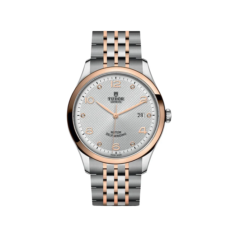 1926 Rose Gold Two-Tone 41mm - Silver, Diamond-Set on Bracelet