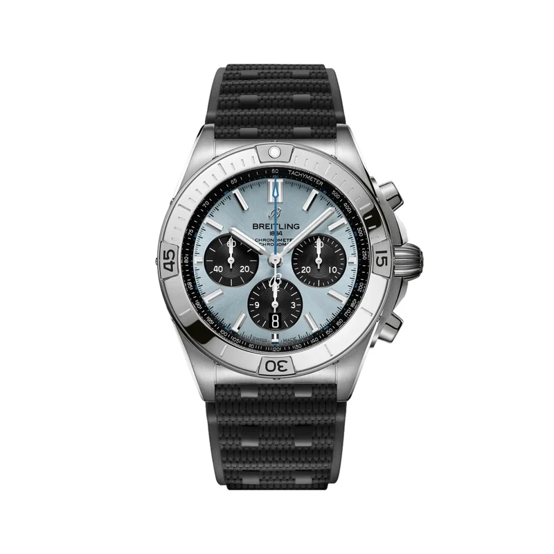 Chronomat B01 42mm - Ice Blue on Rubber Strap