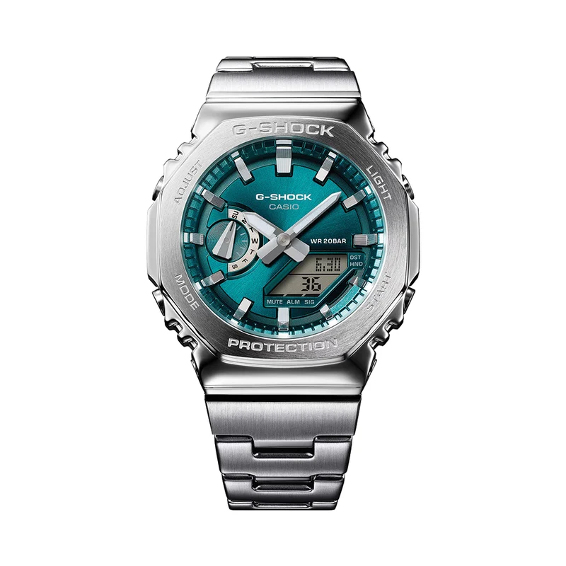 GM2110D-3A1 44.4mm - Blue-Green on Bracelet