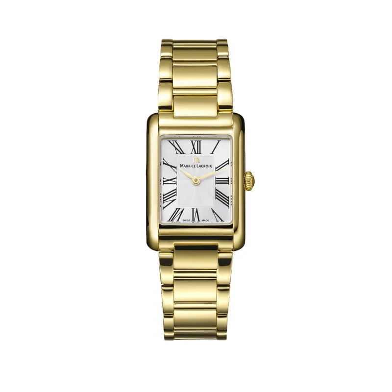 FIABA Square Yellow Gold PVD 24mm - Silver on Bracelet