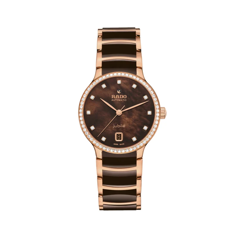 Centrix Automatic Rose Gold PVD 35mm - Brown on Bracelet